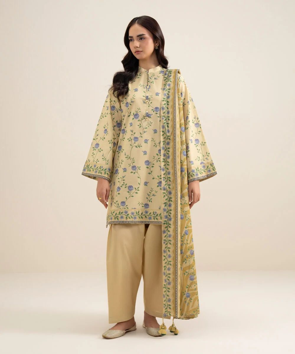 3 Piece - Printed Lawn